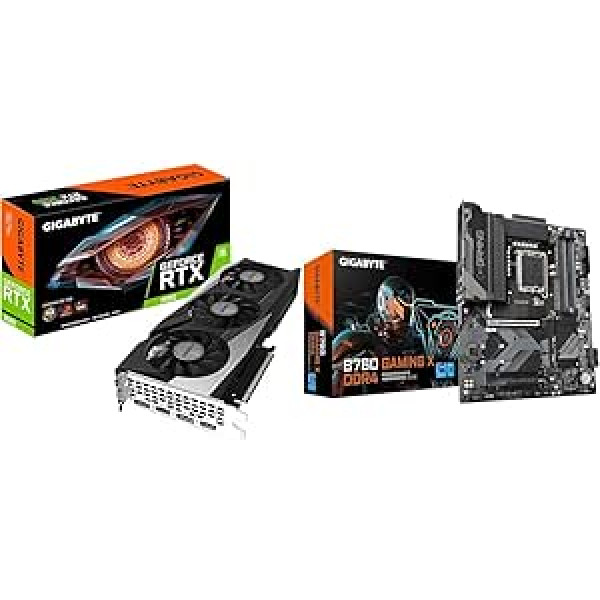 Gigabyte NVIDIA GeForce RTX 3060 Gaming OC V2 Graphics Card - 12GB GDDR6 & B760 Gaming X DDR4 1.0 Motherboard