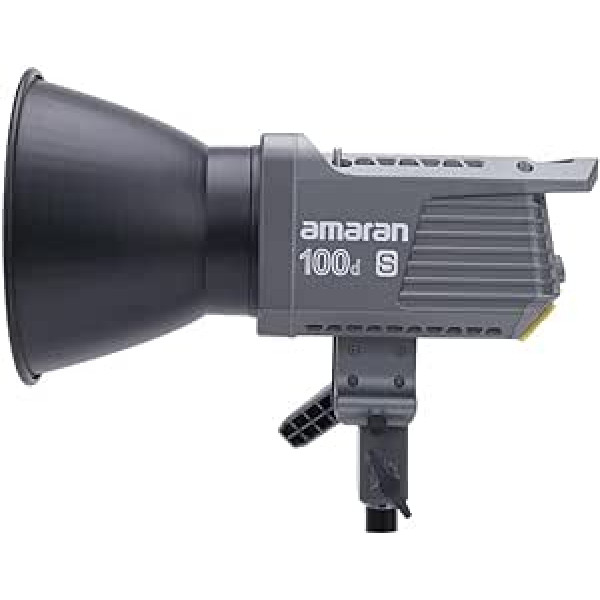 Aputure Amaran 100d S — kompakts COB video gaismeklis, viegls LED punktgaismas avots, 100 W 5600 K galvenais apgaismojums fotografēšanai un videografēšanai, savietojams ar universālajiem Bowens stiprinājuma piederumiem