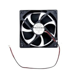 JZK DC 12 V Fan 12 cm 12025 Low Noise Double Ball Bearing Hydraulic Fan 120 mm Brushless Fan for Ice Maker, Fan Heater, Cooler, PC Case Fan, 120 x 25 mm