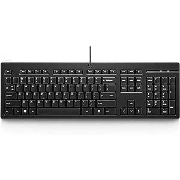 HP Keyboard 125 Wired (QWERTY) angļu, melns