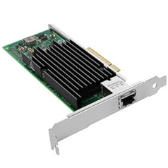 Euqvos 10G eterneto konverguoto tinklo adapteris (NIC), skirtas Intel X540-T1, vienas varinis RJ45 prievadas, PCI Express 2.1 X8 su Intel X540 lustu