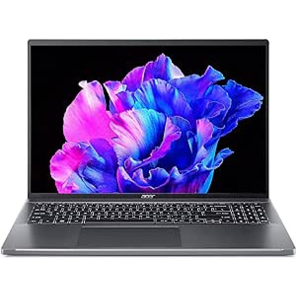 Acer Swift Go (SFG16-71-59ST) Ultrabook/klēpjdators | 16 collu WUXGA displejs | Intel Core i5-1335U | 16 GB RAM | 512 GB SSD | Intel Iris Xe Graphics | Windows 11 | QWERTZ tastatūra | Pelēks