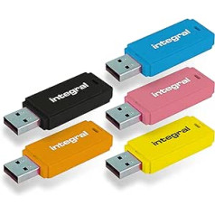 Iebūvēts 128 GB neona USB atslēgu piekariņš 2.0