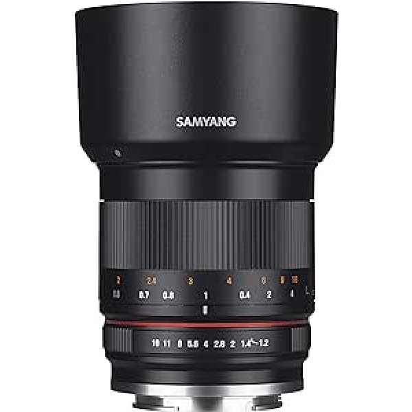 SAMYANG 7721 MF 50mm F1.2 APS-C Fuji X schwarz - manuelles Foto Objektīvs ar 50mm Festbrennweite für APS-C Kameras ar Fuji X-Mount, ideāls portretam, izturīgs pret Bokeh, kompakts un viegls