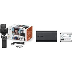 Sony RX0 II Creator Kit | Izturīga, īpaši kompakta kamera ar fotografēšanas rokturi VCT-SGR1 (1,0 tipa sensors, 24 mm F4.0 Zeiss objektīvs) un Acc-TRDCJ piederumu komplekts (akumulators + lādētājs, piemērots DSC-RX0)