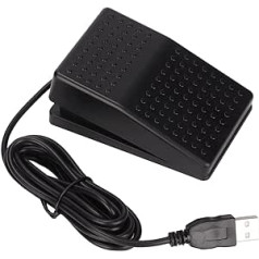 Annadue USB Single Foot Switch Action Switch Keyboard Pedal, Mechanical USB Single Pedal Switch, Programmable HID Computer Keyboard Mouse with 2M Cable