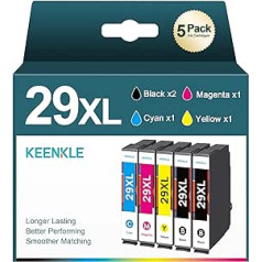 KEENKLE 29XL Multipack 29 XL spausdintuvų kasetės, suderinamos su Epson Multipack 29, skirtos Epson XP 342 rašalo kasetėms XP-352 XP-442 XP-332 XP-245 XP-4455 XP-455 (‎‎‎‎‎2 1 žydra, 1 purpurinė, 1