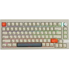 EPOMAKER CIDOO V75 VIA Programmable Mechanical Keyboard, 81 Keys Seal Tri-Mode Gaming Keyboard with South Facing LED, Rotary Knob, Poron Foam for E-Sport Mac Win