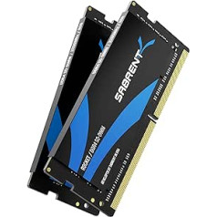 SABRENT SODIMM atmiņa 16 GB (2 x 8 GB) DDR4 3200 MHz CL22 atmiņas moduļu komplekts klēpjdatoram, ultrabook un mini personālajam datoram (SB-DDR8X2)