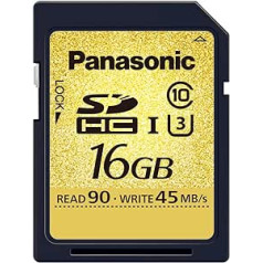 Panasonic RP-SDUC16GAK 16 GB Gold Series 4K Ready UHS-I SD karte ar Smart Guard