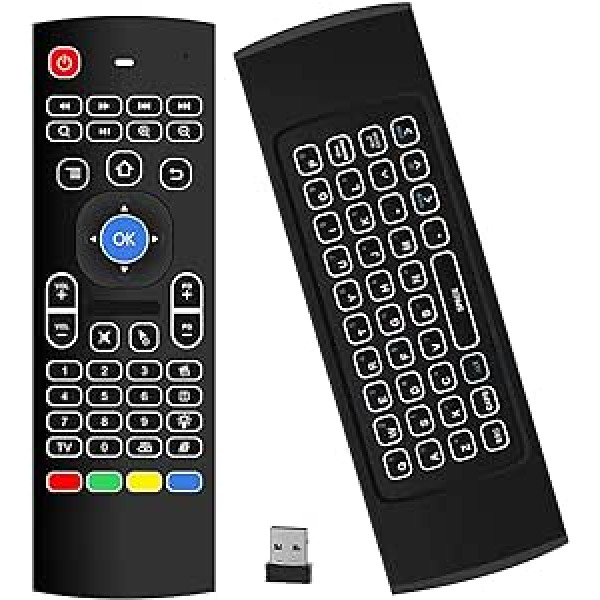 Hintergrundbeleuchtung Air Mouse Tastatur Kodi Remote MX3, 2,4 GHz Mini Wireless Android TV Control & Infrarot Lernen for Computer PC Android TV Box Durch Dupad Story