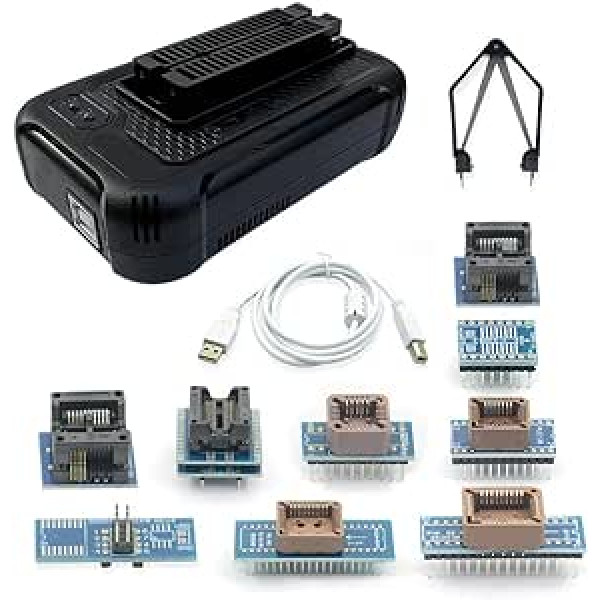 Vogueing Tool TL866II Plus programmētājs ar 10 augstas veiktspējas zibspuldzes adapteriem, USB EEPROM Flash BIOS programmētājs 15000+ atbalsts universāls