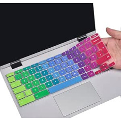 ASUS Chromebook Flip C434 C434TA C433TA, ASUS Chromebook C423 C425 C523NA , ASUS Chromebook C302 C302CA Skin , EU/UK Layout Rainbow Keyboard Cover