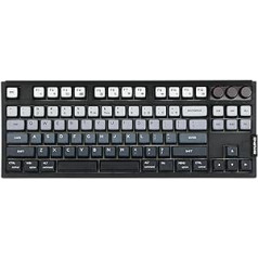 EPOMAKER SKYLOONG GK87 QMK/VIA vadu mehāniskā TKL tastatūra ar 3 pogām, karstā maiņa, programmējama, dalīta atstarpes taustiņš, Win/Mac (QMK White, Wisteria Linear Mechanical)