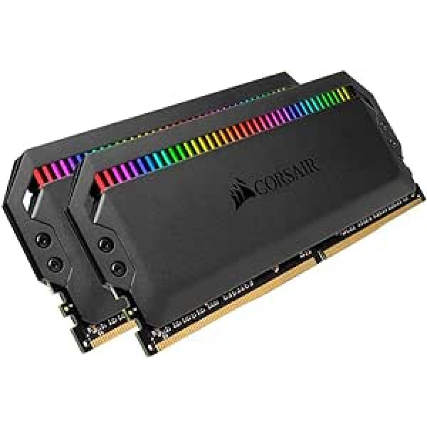 CORSAIR Dominator Platinum RGB 16GB (2 x 8GB) DDR4 3200 (PC4-28800) C16 1.35V AMD optimizēta atmiņa, melna