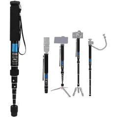 63 Inch Camera Monopod, 8 Section Travel Monopod Lightweight Portable Monopod Aluminium Monopod Photography Monopod Load 11 lbs Heavy Duty Monopod