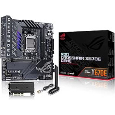 ASUS ROG CROSSHAIR X670E GENE Gaming Motherboard Socket AMD AM5 (Ryzen 7000, micro-ATX, DDR5 Memory, 3x M.2, USB 3.2 Gen 2x2, 2x USB 4, PCIe 5.0, WiFi 6E, Aura Sync)