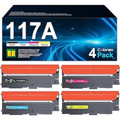 Coloran 117A tonera kasetnes, kas saderīgas ar HP 117A tonera kasetnēm, kas paredzētas HP Color Laser MFP 179fnw 178nw 150nw 150a 179fwg 178nwg W2070A W2071A W2072A W2072A Cy4el Magtaen