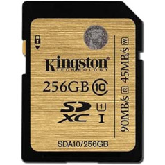 Kingston SDA10/256GB UHS-I SDHC/SDXC SD-Karte Klasse 10 Speicherkarte