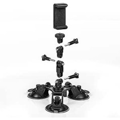 LICHIFIT automašīnas stiprinājums ar spēcīgu piesūcekni liela statīva piesūcekņa vējstikla stiprinājuma turētājs priekš DJI OSMO priekš GoPro 11/10/9 priekš Insta360 ONE X3/ONE X2/ONE X/ONE