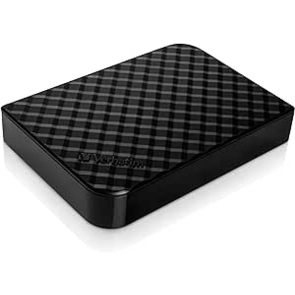 Verbatim Store 'n' Save, 4 TB, Schwarz, Externe Festplatte, USB 3.0, Festplatte extern, operētājsistēmai Windows un Mac OS X, tragbare Festplatte, USB Festplatte, portatīvais cietais disks