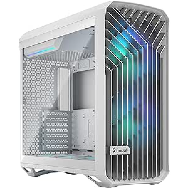 Fractal Design Torrent RGB balts E-ATX rūdīta stikla korpuss ar augstu gaisa plūsmu, vid