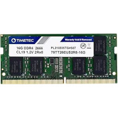 Timetec 16GB DDR4 2666MHz PC4-21300 Unbuffered ECC UDIMM 1.2V CL19 2Rx8 Dual Rank 260pin SODIMM Memory (16GB)