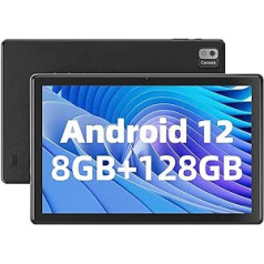 SGIN planšetdators 10,1 collas Android 12 8 GB RAM, 128 GB ROM (paplašināms 256 GB), 1920 x 1200 FHD IPS, astoņkodolu līdz 1,6 GHz, 5 MP + 8 MP telekamera, akumulators 6000 mAh/5 WiFi, 2.