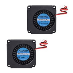 AEDIKO 2pcs 4010 Fan DC 12V Mini Turbo Fan 40x40x10mm with 2 Pin Terminal for 3D Printer, DVR and Other Small Devices Series Repair