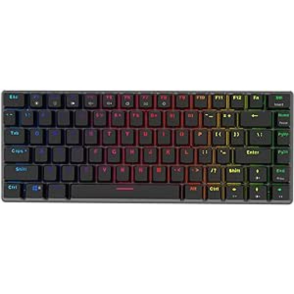 Ajazz AK33 Geek RGB Mechanical Keyboard, 82 Keys Layout, Black Switches, LED Backlight