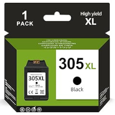 305 XL Ink Cartridges, 305 Printer Cartridges Black Compatible with HP 305 Printer Cartridges with HP DeskJet 4110e 2720e 4120e 2700 DeskJet Plus 4100 Envy 6000 6020e Envy Pro 6420e Printer