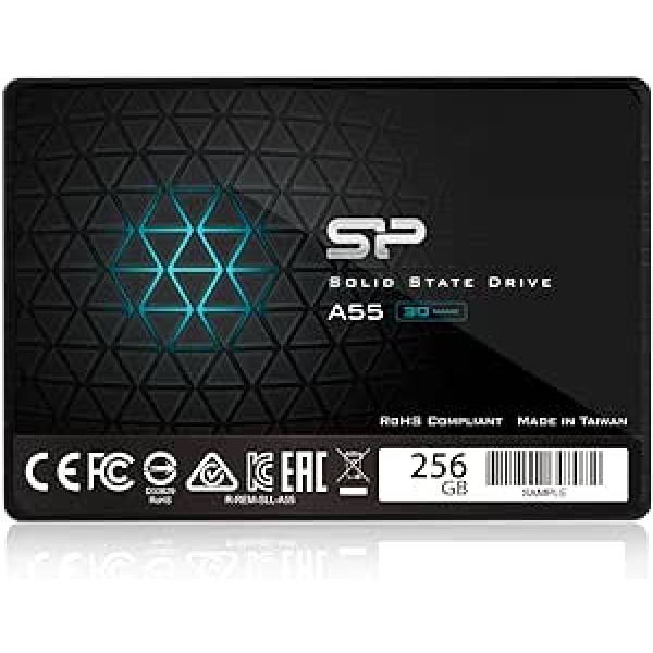 Silicon Power internes Solid State Drive 256GB - SSD 3D NAND A55 SLC Cache Performance Boost SATA III 2.5