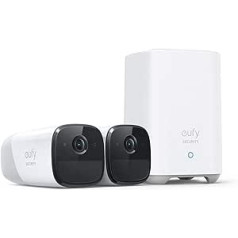 eufy Security eufyCam 2 Pro, Kabellose Überwachungskamera, Sicherheitssystem 365 Tage Akkuleistung, HomeKit Compatibilität, 2K Auflösung, IP67 Wasserschutzklasse, Nachtsicht (Generalüberholt)