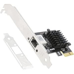 QSFPTEK 2,5 Gbase-T eterneto tinklo plokštė (1 prievadas), 2,5 Gigabito vieno RJ45 prievado PCI-E tinklo plokštė NIC su Realtek RTL8125B, skirta Windows 11/10/8/7, Windows Server, Linux sistema