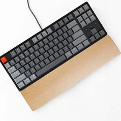 Aothia tastatūras plaukstas balsts Koka riekstkoka plaukstas balsts Ergonomiska poza 36 x 8 x 2 cm dižskābarža koks