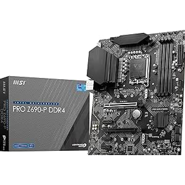 MSI PRO Z690-P DDR4 ATX mātesplates atbalsts 12. paaudzes Intel Core procesori LGA 1700 Core Boost VRM Memory Boost 5000+MHz/OC 1 x PCIe 5.0 x16 2 x M.2 Gen4 x4 2.5G LAN