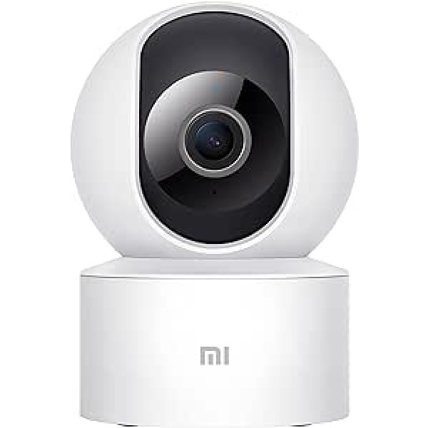 Xiaomi Mi mājas drošības kamera 360° 1080P WiFi novērošanas kamera (1080p izšķirtspēja, objektīva panoramēšana un slīpums, divvirzienu audio, samazināta trokšņa līmeņa nakts redzamība, optimizēta personu noteikšana, lietotne Mi Home)