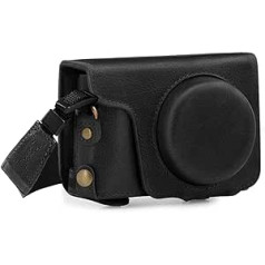 MegaGear Ever Ready Genuine Leather Camera Case with Carry Strap Compatible with Panasonic Lumix DMC-TZ100, DC-TZ200