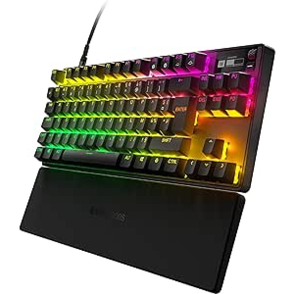 SteelSeries Apex Pro TKL mehāniskā spēļu tastatūra, pasaulē ātrākā tastatūra, pielāgojama reakcija, E-Sports TKL formas faktors, RGB, franču (AZERTY) izkārtojums