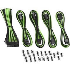 CableMod Classic ModMesh Cable Extension Kit (8+6 Series, Black/Light Green)