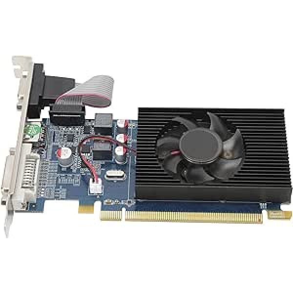 Dilwe HD6450 Graphics Card 2G 64bit DDR3 Graphics Low Noise with PCI Express 3.0 Slot for Desktop Computer