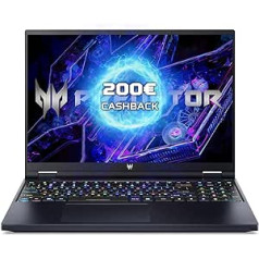 Acer Predator Helios Neo 16 (PHN16-71-76PW) žaidimų nešiojamasis kompiuteris | 16 colių WUXGA 165Hz ekranas | Intel Core i7 13700HX | 16 GB RAM | 1 TB SSD | NVIDIA GeForce RTX 4060 | Windows 11 | QWERTZ klaviatūra | Juoda
