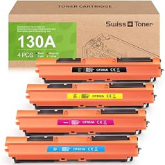 SWISS TONER 130A saderīgs ar HP CF350A CF351A CF352A CF353A tonera kasetnēm HP Color Laserjet Pro MFP M176n M177fw printeriem