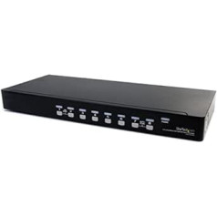 StarTech.com 8 portu statīvs, USB VGA KVM slēdzis ar audio (iekļauti audio kabeļi)