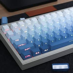 PBT Doubleshot aizmugurgaismojuma tastatūras vāciņu komplekts, gradientzili taustiņvāciņi OEM profila sānu druka 105 taustiņi spīd, izmantojot pielāgotus tastatūras taustiņu vāciņus Cherry Gateron MX slēdžu mehāniskajai tastatūrai