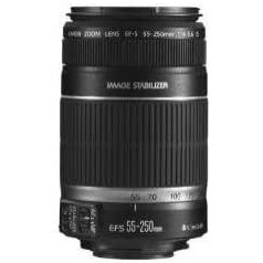 Canon EF-S 55-250 mm f/4-5.6 IS telefoto tālummaiņas AF objektīvs noteiktai digitālajai spoguļkamerai (Generalüberholt)