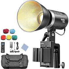 Godox ML60Bi 60W LED Light Dual Temperature 2800-6500K CRI96 APP Control with Handle, Godox Holder, Carry Bag Built-in 7 Light Effects Compatible with Softbox, Reflector, Bowens Adapter