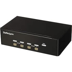 StarTech 4 portu KVM slēdzis ar divu VGA un 2 portu USB centrmezglu