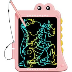Pilnos įrangos LCD rašymo lenta vaikams, 10 colių dinozaurų žaislas, spalvinga piešimo lenta mažiems vaikams, besimokantiems žaislams piešti, 3 4 5 6 7 8 metų berniukams ir mergaitėms