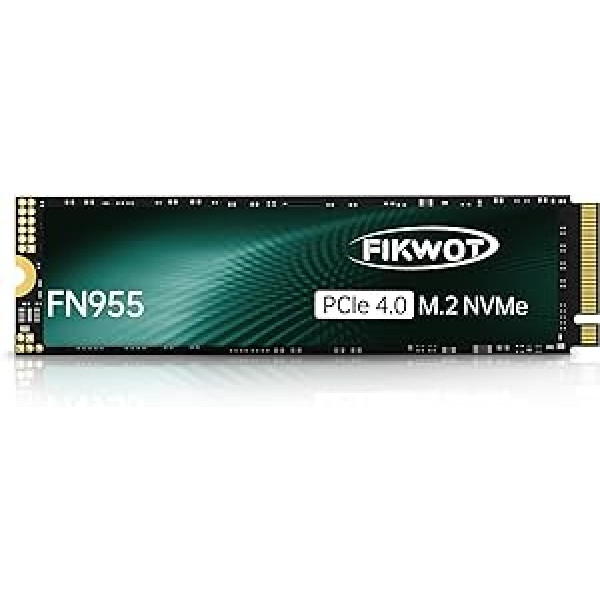 Fikwot FN955 1TB M.2 PCIe Gen4 Internal Solid State Drive with Graphene Cooling Sticker - Up to 7350 MB/s, Dynamic SLC Cache, Compatible with Laptops and PC Desktops